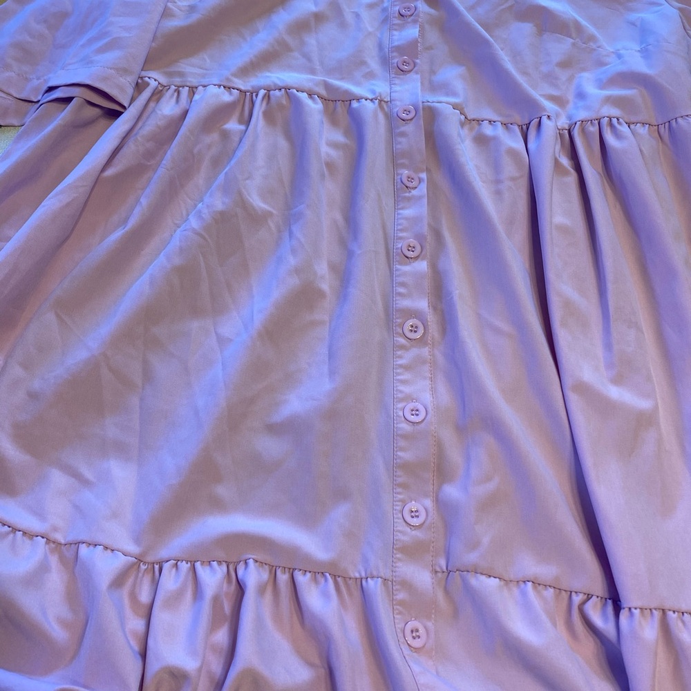 Lavender Button-Up Shirt 3XL - Picture 3 of 4